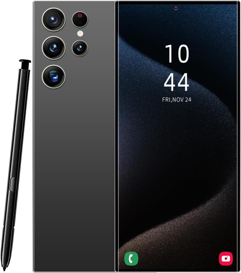 C24U Unlocked Cellphone,Android 14.0 Cell Telephones,8+256GB Smartphone,Assist Twin SIM Twin Standby Face Recognition 6800mAh Extremely Lengthy Life Battery.(Black)