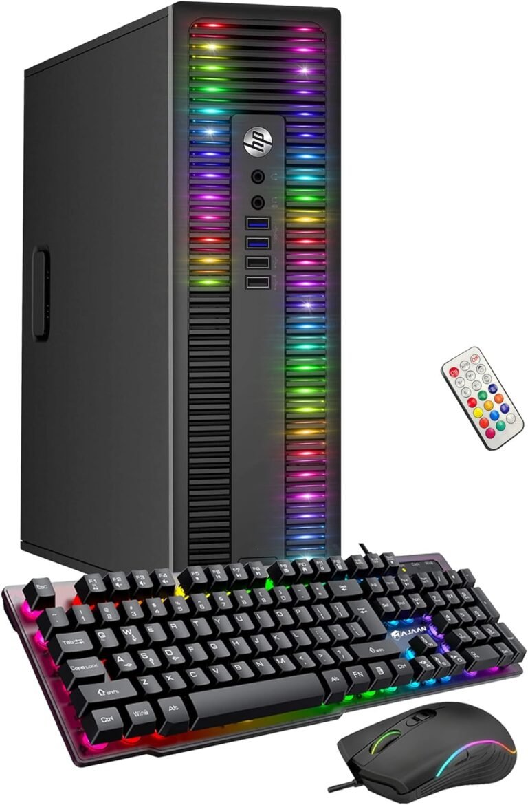 HP Customized Constructed RGB Lights PC ProDesk Desktop Laptop Intel Core i5 4570 Quad-Core Processor 8GB RAM 512GB SSD Home windows 10 Professional Wi-Fi Gaming PC Keyboard & Mouse (Renewed)