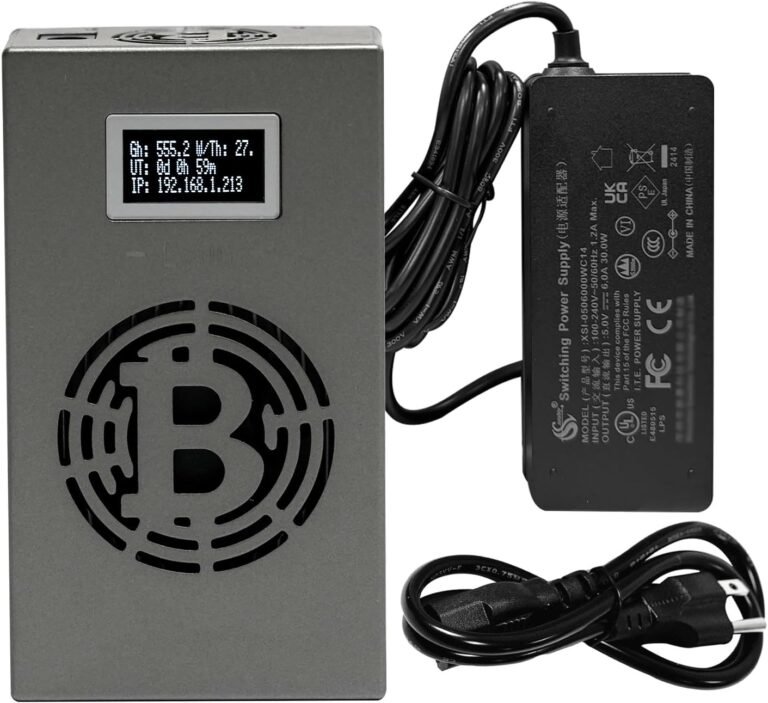 Bitcoins Miner LV06 Solo Miner 2.4G WiFi 13W SHA-256 500GH/S BM1366 Asic Ship Low Noise Lottery Crypto Miner Machine Machine House Use