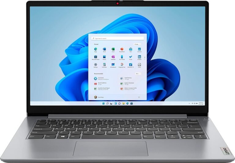 Lenovo IdeaPad 1 14 Laptop computer, 14.0″ HD Show, Intel Celeron N4020, 4GB RAM, 64GB Storage, Intel UHD Graphics 600, Win 11 in S Mode, Cloud Gray