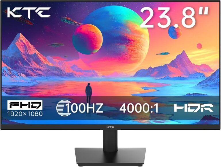 KTC 24 inch Monitor – 1080P Monitor, 100Hz FreeSync Gaming Monitor with HDR10,VESA Mountable, Adjustable Tilt, ZeroFrame Design, HDMI,VGA,Earphone Ports, PC Monitor Work Monitor for Workplace