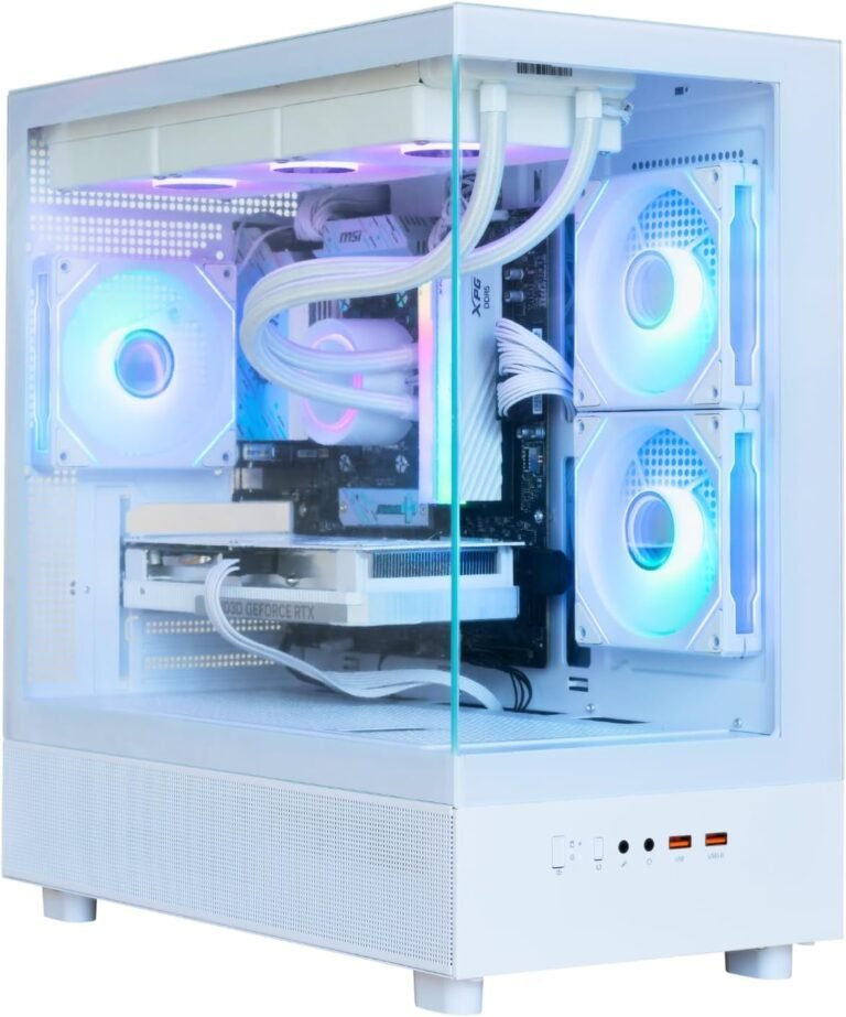 LUXEBYTE Gaming PC – AMD Ryzen 5 7600X, Geforce RTX 4060, 32GB DDR5, 1TB NVME SSD, Home windows 11, 650W PSU