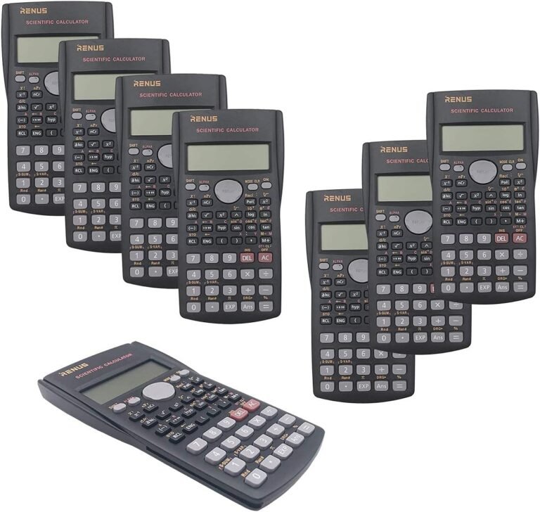 RENUS 8 Packs, 2-Line Engineering Scientific Calculator Perform Calculator for Pupil and Instructor 16 AAA Batteries Included