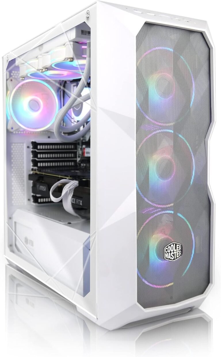 AVGPC Blizzard Gaming Laptop – Intel i7 12700KF 8-Core 3.5 GHz, RTX 4060 8GB, 32GB DDR4 3600MHz, 240MM Liquid Cooler, 1TB NVMe M.2 SSD, TD500 Mesh White Case, WiFi/AC, Home windows 11