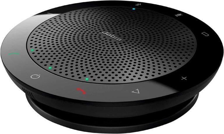 Jabra Communicate 510 UC Wi-fi Bluetooth Speakerphone – Excellent Sound High quality, Transportable Convention Speaker for Holding Conferences Wherever – Licensed for Zoom & Google Meet