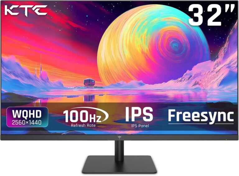 KTC 32 Inch 2K Pc Monitor, IPS 1440p Monitor with Extremely-Skinny Bezels, HDR10, Freesync/G-sync, HDMI/DP Ports, Tilt Adjustable, Eyecare, Very best for Enterprise, Workplace, and Informal Gaming