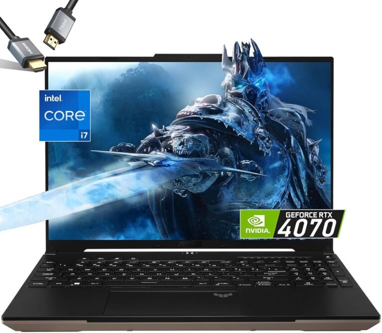 ASUS-TUF Gaming-Laptop computer RTX 4070 – i7-13620H – RGB Backlit Keyboard – 15.6 FHD IPS Show – 64GB RAM -2TB PCIe SSD -Home windows 11 – G-SYNC – Gamer PC – 2024 – Thunderbolt 4 – HDMI Cable