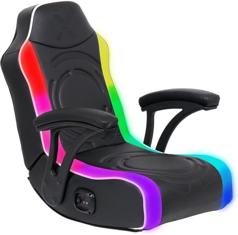 X Rocker Video Gaming Flooring Rocker Chair, Constructed-in Audio Audio system, Foldable for Bed room or Sport Room, Items for Players, Boys Women Teenagers 5-17