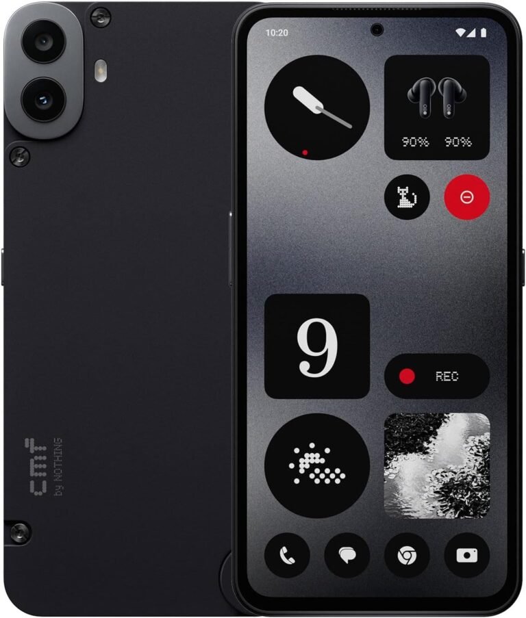 CMF Telephone 1 8+256GB – Unlocked Smartphone with 50 MP Rear Digicam with Extremely XDR, 6,67″ Tremendous AMOLED Show and Nothing OS 2.6 – Black