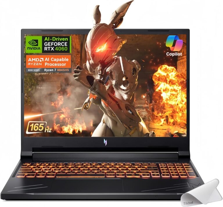 Acer Nitro V Gaming Laptop computer – 16″ WUXGA 165Hz Show, AMD Ryzen 7 8845HS Octa-Core AI Succesful Processor, NVIDIA GeForce RTX 4060, Mux Swap, Copilot in Home windows, w/Mouse Pad(32GB RAM |1TB PCIe SSD)