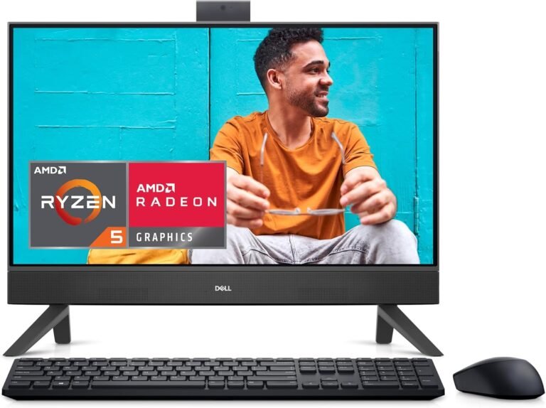 Dell Inspiron 5415 All In One Desktop – 23.8-inch FHD (1920×1080) Touchscreen Show, AMD Ryzen 5-7530U Processor, 16GB DDR4 RAM, 1TB SSD, AMD Radeon Graphics, Home windows 11 House, Onsite Service – Black