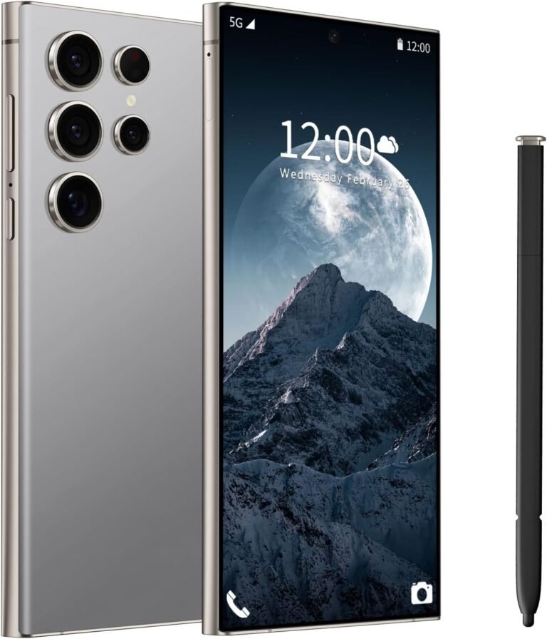 I24 Extremely 5G Unlocked Telephones, In-built Pen, Smartphone Battery 6800mAh 6.8″ HD Display Unlocked Cell Cellphone, 6+256GB Android13 with 128G Reminiscence Card, Face ID/Fingerprint Lock/GPS (Grey)