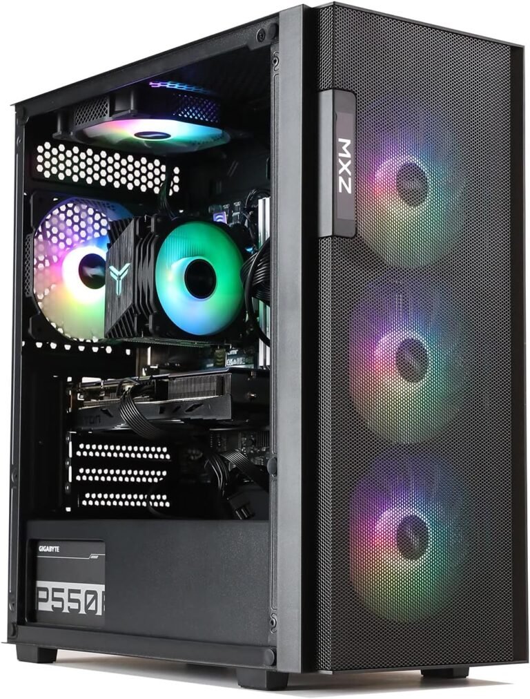 MXZ Gaming PC Laptop R5 5600X, RTX4070, 16G DDR4, NVME 1 T, B450,6RGB Followers,Home windows 11 Professional Prepared to make use of, Gamer Desktop Laptop(R5 5600X| RTX4070)