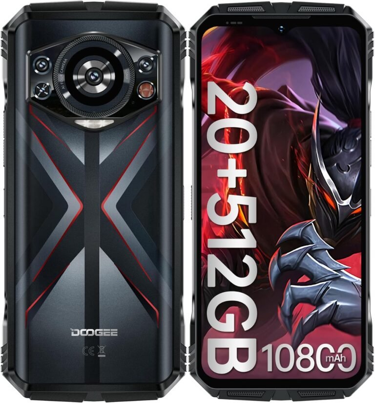 DOOGEE S118 Rugged Telephone Unlocked 2024-Android 14 Rugged Smartphone, Helio G99 20GB RAM+512GB ROM, 6.58″ FHD+120HZ, 10800mAh Battery-33W Cell Telephones, 50MP Digital camera Waterproof Telephone/4G Twin SIM/NFC/OTG