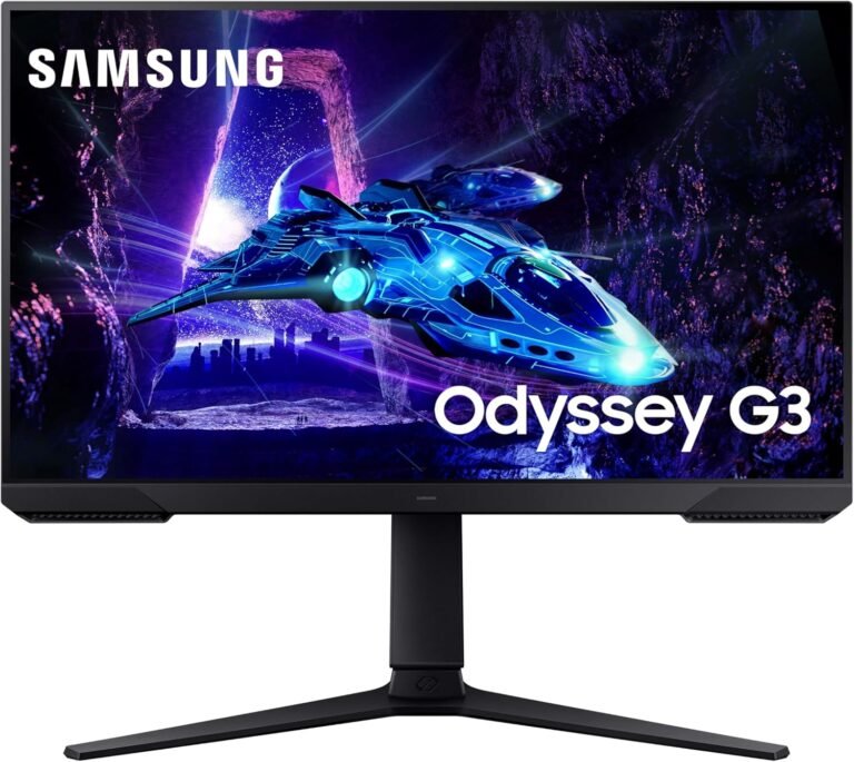 SAMSUNG 24-Inch Odyssey G3 (G30D) Collection FHD Gaming Monitor, 1ms, 180Hz, AMD FreeSync, Adjustable Stand, Black Equalizer, Digital Intention Level, Eye Saver Mode, Flicker-Free, LS24DG302ENXZA, 2024