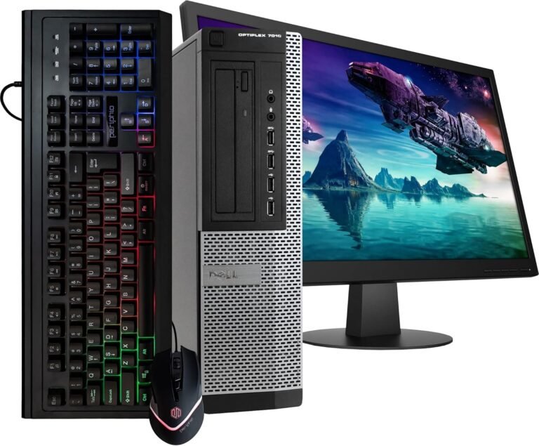 Dell Optiplex 7010 Small Desktop Pc (SFF) | Quad Core Intel i5 (3.2GHz) | 16GB DDR3 RAM | 2TB HDD Laborious Disk Drive | Home windows 10 Professional | 24in Monitor | RGB Mouse + Keyboard (Renewed)