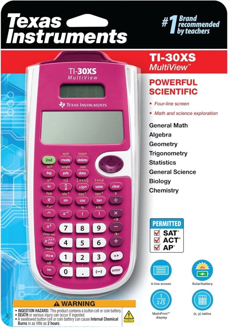 Texas Devices TI-30XS Multiview Scientific Calculator (Pink)
