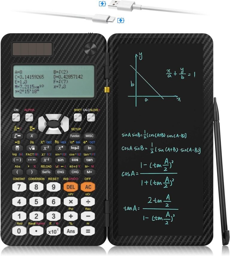 Scientific Calculators, IPepul 991EX Kind-C Rechargeable 552 Capabilities Desktop Math Calculator with Notepad,5-Strains Show Classroom Should Haves Faculty Provides for Center Excessive Faculty/Faculty College students