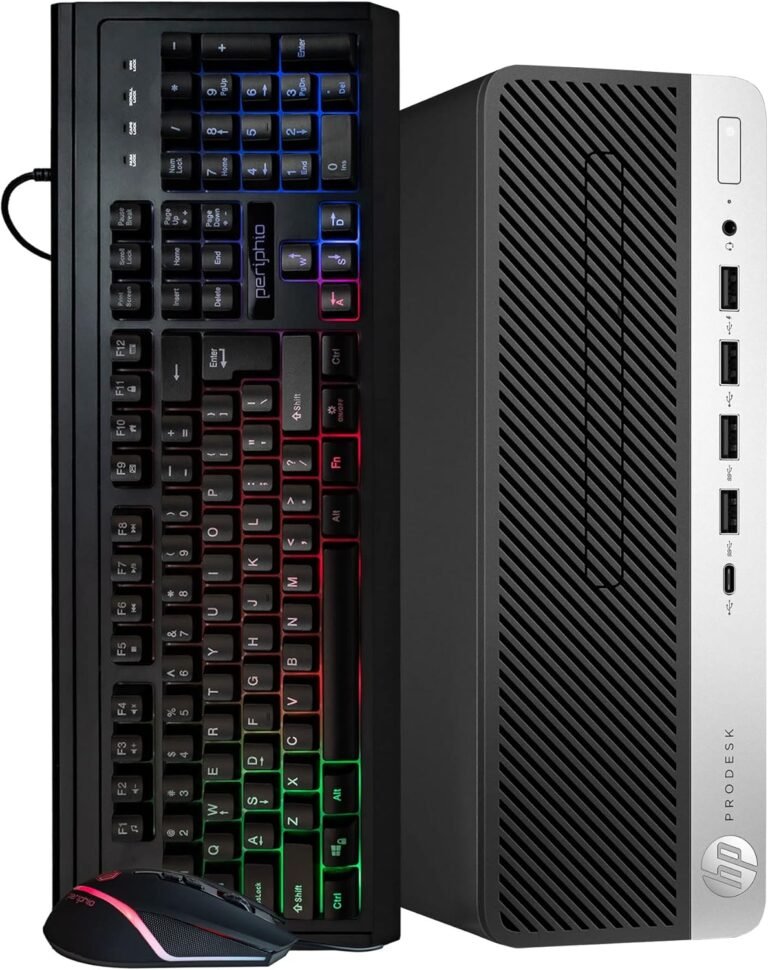 HP ProDesk 600 G4 Desktop Pc PC | Hexa Core Intel i5 (3.0GHz) | 16GB DDR4 RAM | 500 GB SSD Stable State | Home windows 11 Skilled | RGB Keyboard & Mouse | House or Workplace PC.