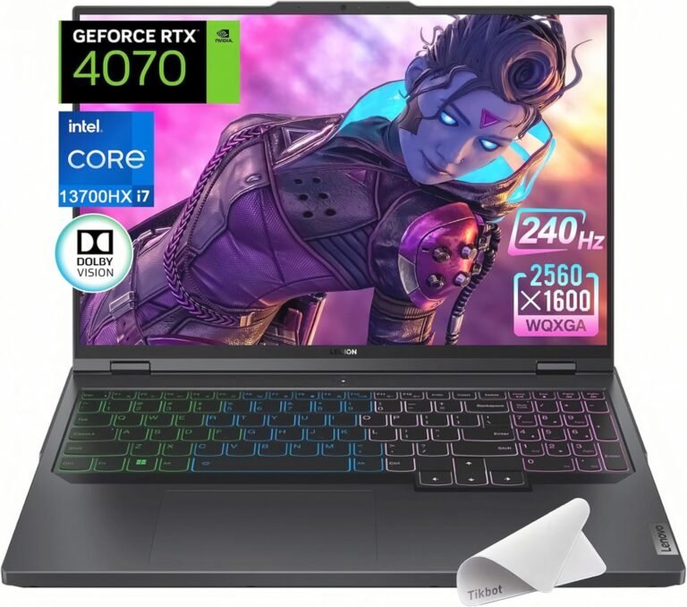 Lenovo Legion Professional 5i Gaming Laptop computer, 16″ (2560 x 1600) WQXGA 240Hz Show, 16-core Intel Core i7-13700HX, NVIDIA RTX 4070, Webcam, RGB Backlit KB, Wi-Fi 6, W/Mouse Pad (32GB RAM | 1TB PCIe SSD)