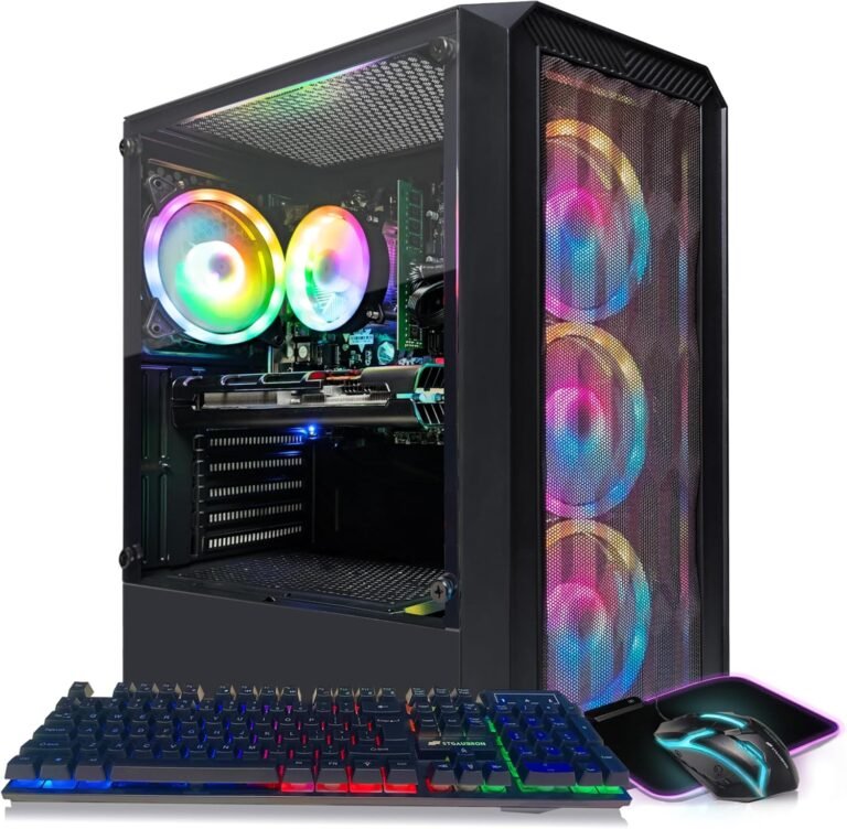 STGAubron Gaming Desktop PC, Radeon RX 5700 8G GDDR6, Intel Core i5-9400F as much as 4.1GHz, 16G DDR4, 1T SSD, 600M WiFi, BT 5.0, RGB Fan x 4, RGB Mouse Pad, Home windows 11 Residence