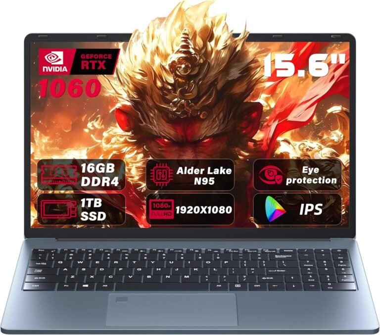 Extremely-Slim 15.6” FHD Gaming Laptop computer, in tel N95, Nvidia GTX 1060 4GB,16G RAM 1T SSD, Win 11 Professional – Excessive-Efficiency Pocket book with HDMI, Sort-C, RJ45 Ethernet, Wi-Fi, BT, Backlit KB,Fingerprint