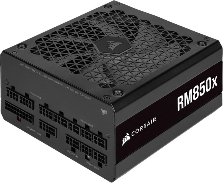 CORSAIR RM850x Absolutely Modular ATX Energy Provide – 80 PLUS Gold – Low-Noise Fan – Zero RPM – Black