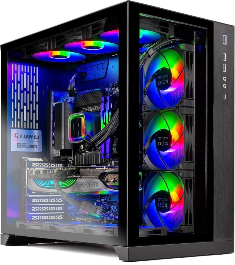 Skytech O11D Gaming PC Desktop, Intel i9 14900K 3.2 GHz (5.7GHz Turbo Increase), NVIDIA RTX 4070 Ti 12GB GDDR6X, 1TB Gen4 SSD, 32GB DDR5 RAM 5200 RGB, 1000W GOLD ATX 3.0 PSU, 360mm ARGB AIO , Wi-Fi