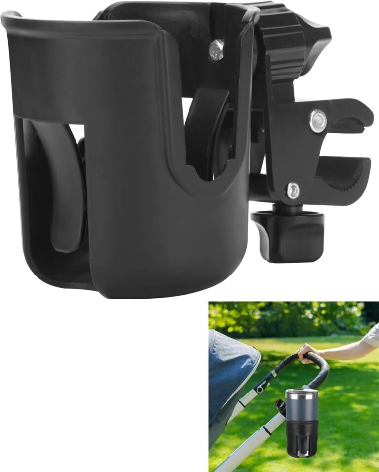 Cup Holder for Joolz Stroller, Important Accent for Your Stroller, Straightforward to Regulate, Matches Most Cups, Black