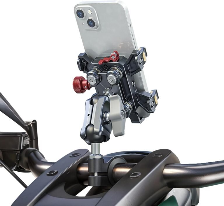 Kaishengyuan Bike Cellphone Mount with Vibration Dampener & Excessive-Pace Safe Lock, One-Push Anti-Theft Cellphone Cradle Handlebar Cellphone Holder for Bike ATV Scooter