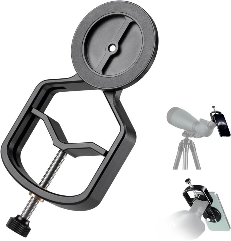 Magnetic Common Iphone Telescope Adapter, Metallic Telescope Equipment,Seize Pictures and Video By way of Your Telescope or Recognizing Scope Eyepiece,Suits 2.16″ Eyepiece Max（Solely Out there for iPhone）
