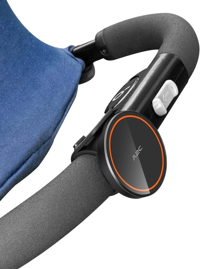 A2C Stroller Telephone Holder Suitable with MagSafe – Magnetic Stroller Mount with Adjustable Strap – One-Hand Operation – Match for Stomach Bars, Hand Bars & Buying Carts – Important Stroller Accent