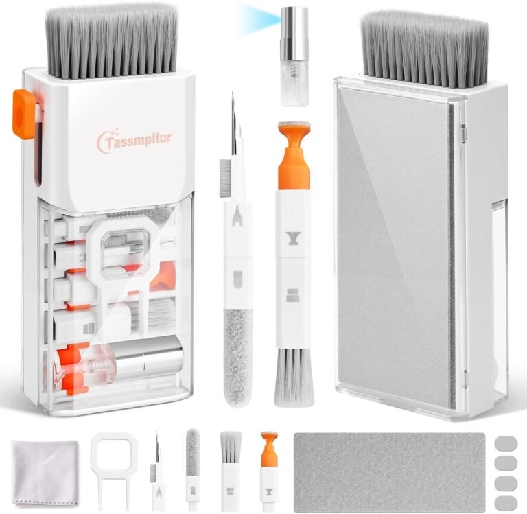 Keyboard Cleaner Laptop computer Cleansing Package, All-in-One Keyboard Cleansing Package, Laptop computer Cleaner Instrument for MacBook iPad iPhone Laptop, Potable Electronics Brush Instrument for Pill PC Digicam Lens Earbuds Monitor