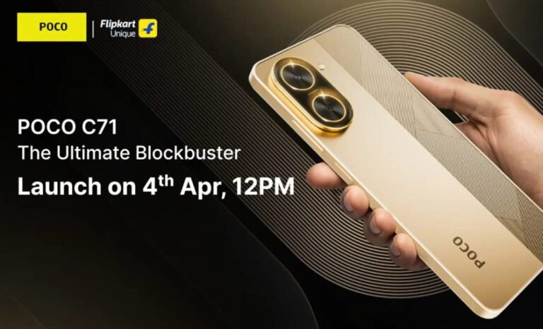 Poko C71, 5200mAh battery launch with 6.88 ″ 120Hz show in India on April 4
