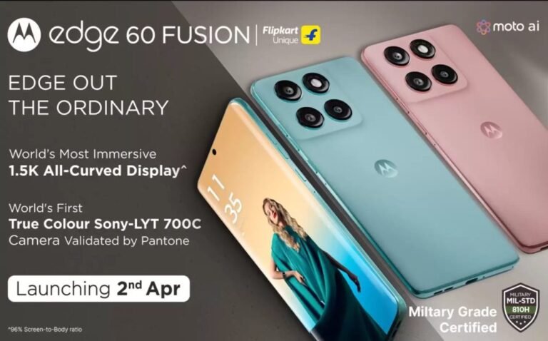 Motorola Edge 60 Fusion Launch in India on April 2