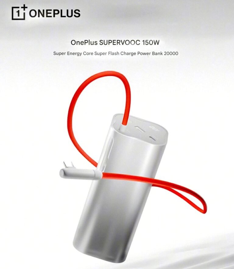 One Plus Sprock 150W 20000mAh Energy Financial institution will likely be introduced with 100W PD Help on April 24