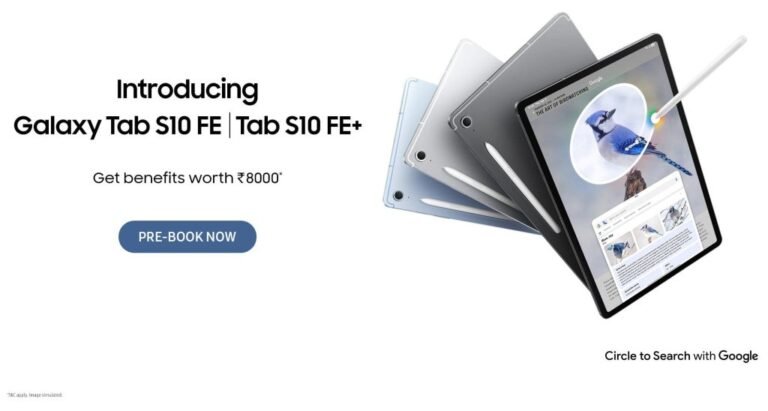 Samsung Galaxy Tab S10 FE and S10 FE+ Pre -booking start in India