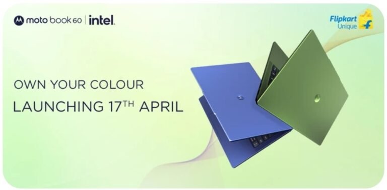 Motorola MotoBook 60 Laptop computer to launch in India on April 17