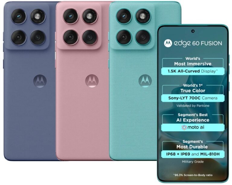 Motorola Edge 60 Fusion with 6.7 ″ 1.5k 120Hz OLED show, dimension 7400, 5500mAh battery, IP69 score launched in India