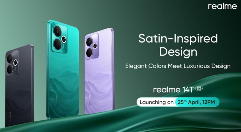 Realmi 14 T5G launching in India on April 25