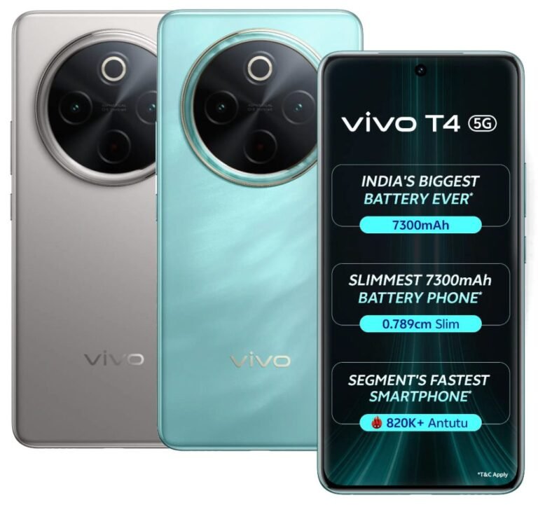 6.77 ″ FHD+ 120hz AMOLED Show Vivo T4 5G, Snapdragon 7s Normal 3, 7300mAh battery launched in India. 21999