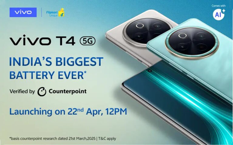 Vivo T4 5G Launching in India on April 22