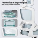 TRALT Ergonomic Office Chair – High Back Mesh Desk Chair with Wheels - Image 4