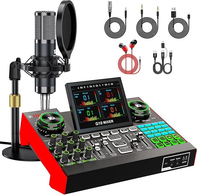 P15 Podcast Microphone Bundle Review | G10 Sound Board Test for Streaming, Singing & Voice Effects dynamiconlinestore.com