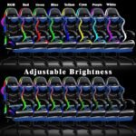 Ergonomic Gaming Chair with RGB LED Lights, Massage Lumbar Support - Image 4