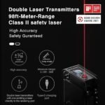 HOTO 98Ft Digital Laser Measure – Pocket-Size, ±2mm Accuracy - Image 3